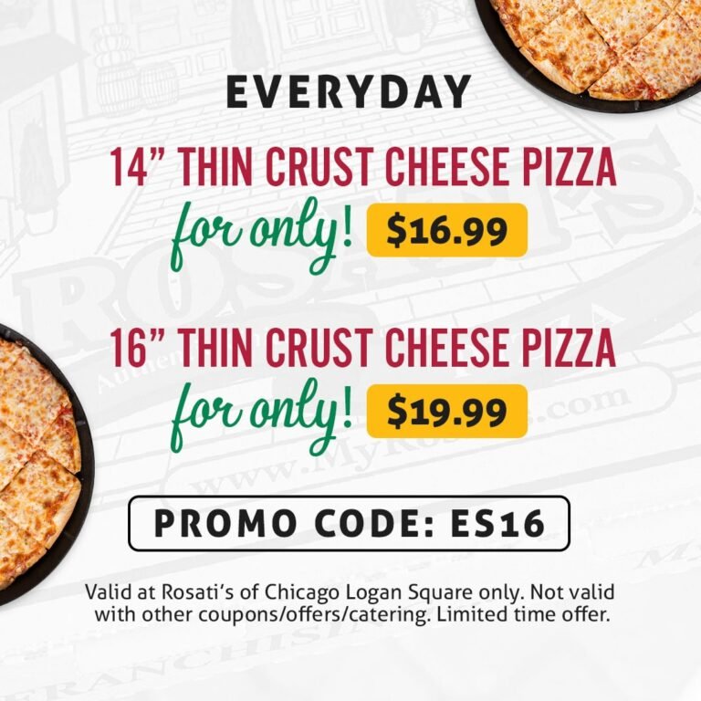 Rosati's Pizza Deals &amp; Coupons: Enjoy Your Favorite Pizza